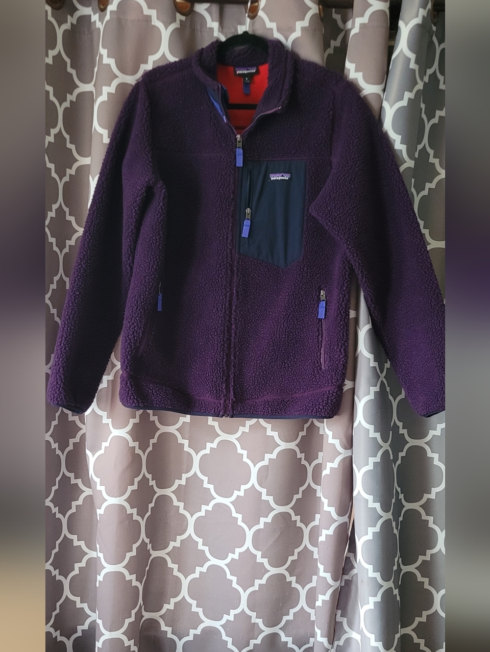 Patagonia Womens Retro -X  Purple Deep  Pile Fleece Jacket